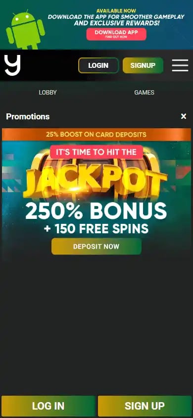 Yebo Casino screenshot 6