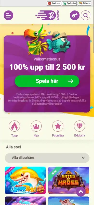 YoYo Casino SE screenshot 5