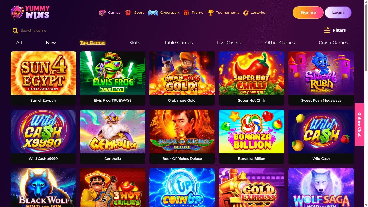 Yummy Wins Casino screenshot 2