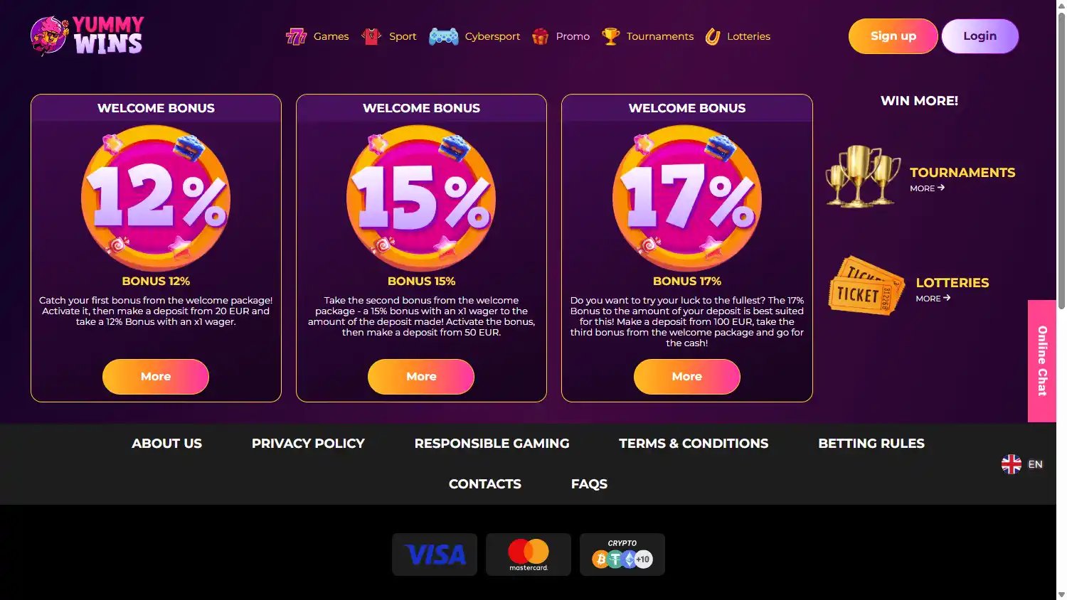 Yummy Wins Casino screenshot 3