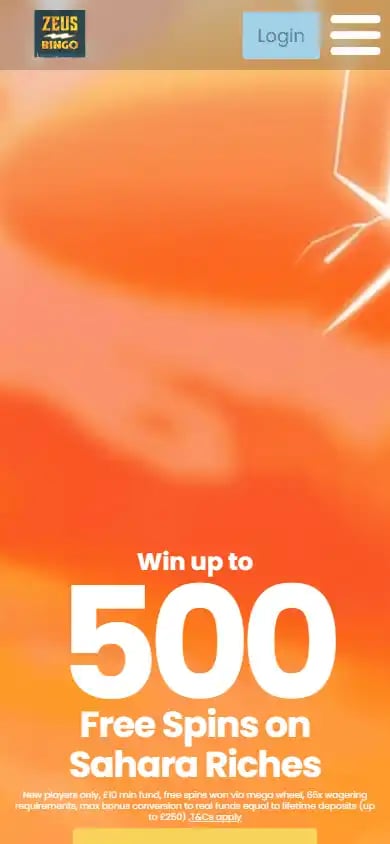 Zeus Bingo Casino screenshot 4