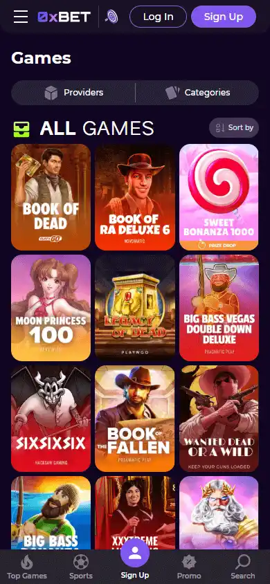 0x.bet Casino screenshot 5
