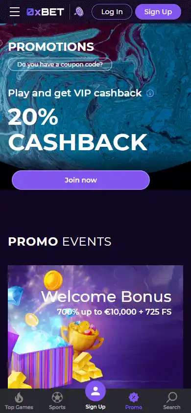 0x.bet Casino screenshot 6