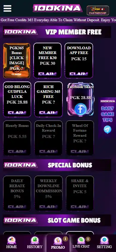 100Kina Casino screenshot 4
