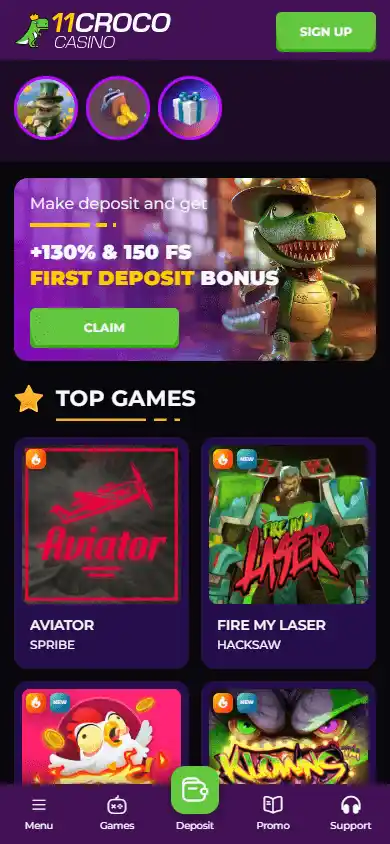 11Croco Casino screenshot 4
