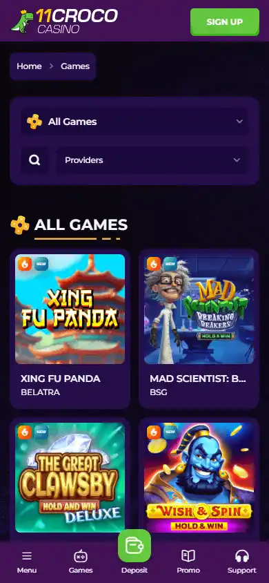 11Croco Casino screenshot 5