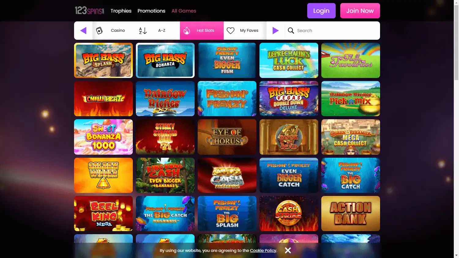 123 Spins Casino screenshot 2