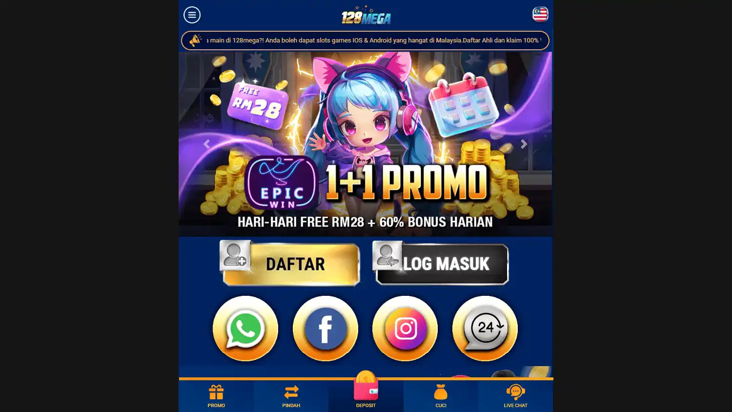 128Mega Casino screenshot 1