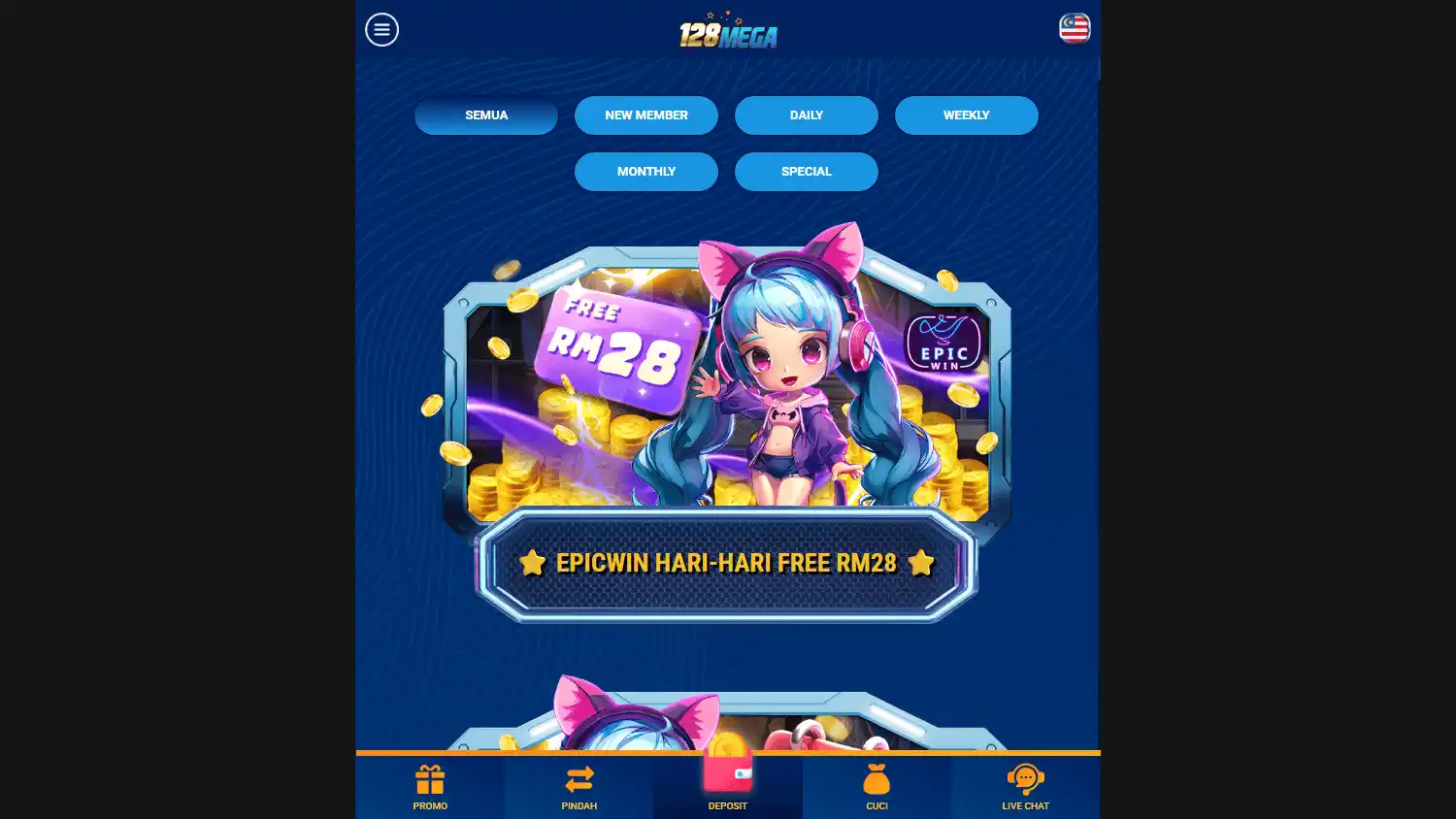 128Mega Casino screenshot 2