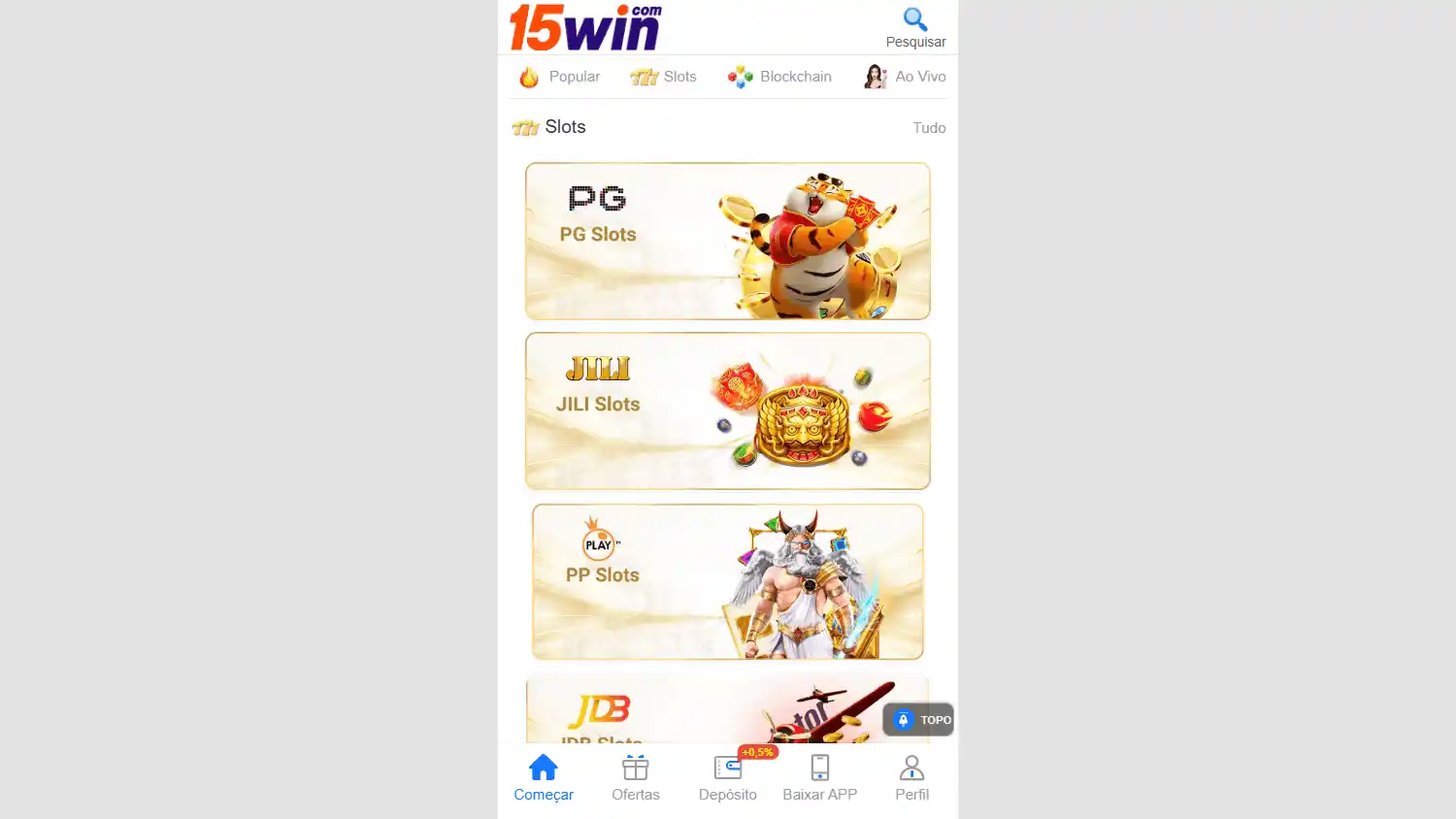 15win Casino screenshot 2