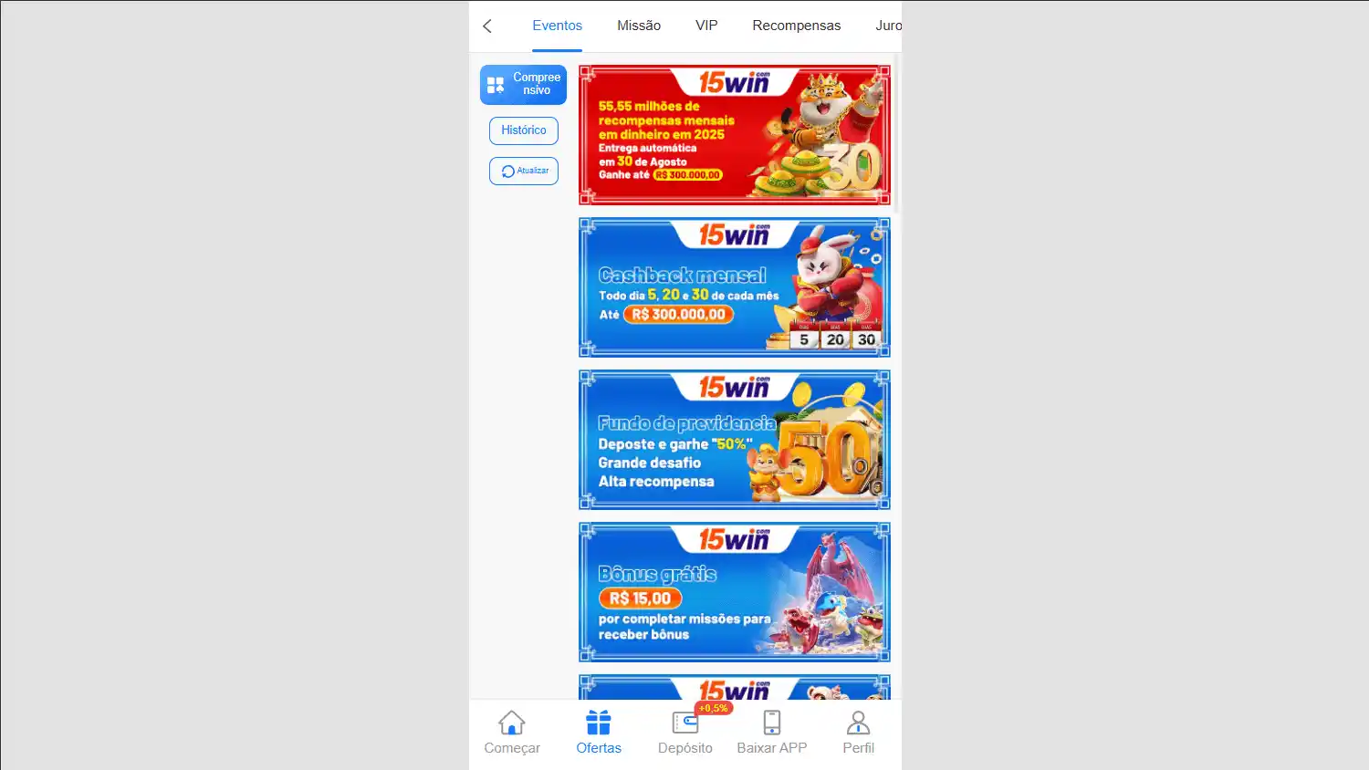 15win Casino screenshot 3