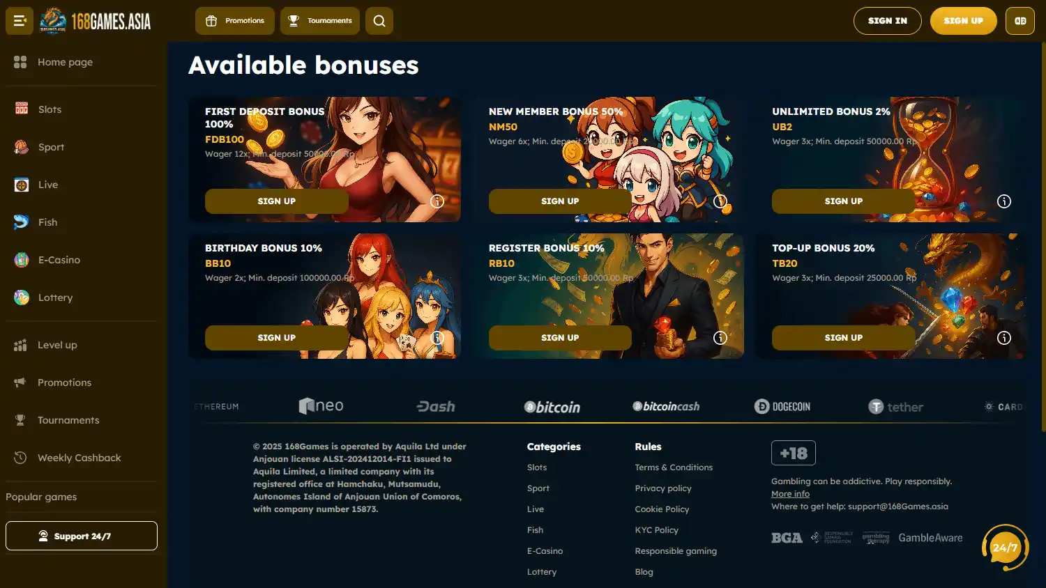 168Games Casino screenshot 3