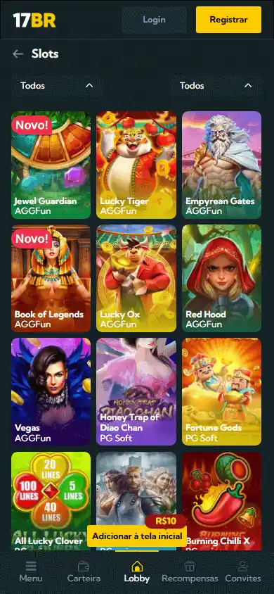17BR Casino screenshot 5