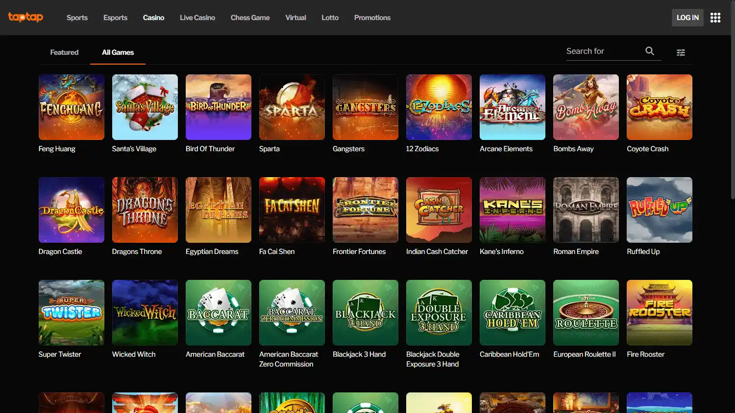 Taptap Casino screenshot 2