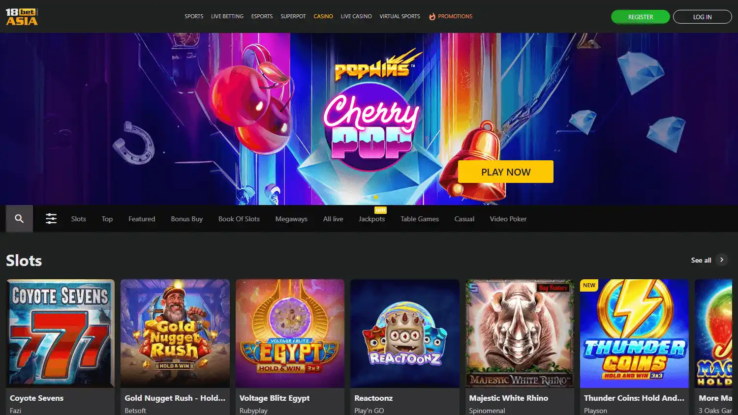 18BetAsia Casino screenshot 2