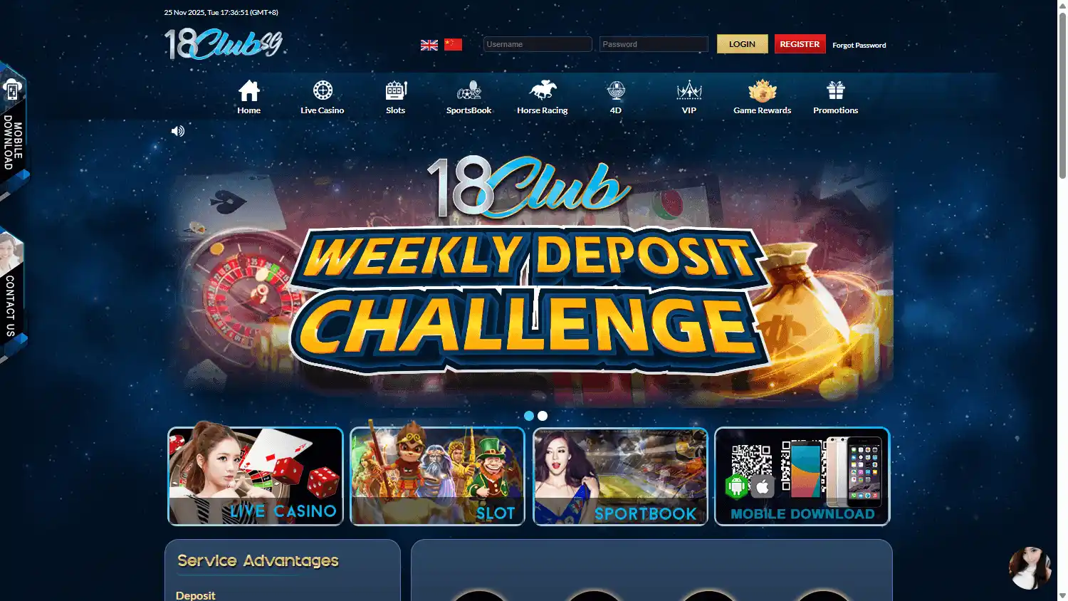 18Club Casino screenshot 1