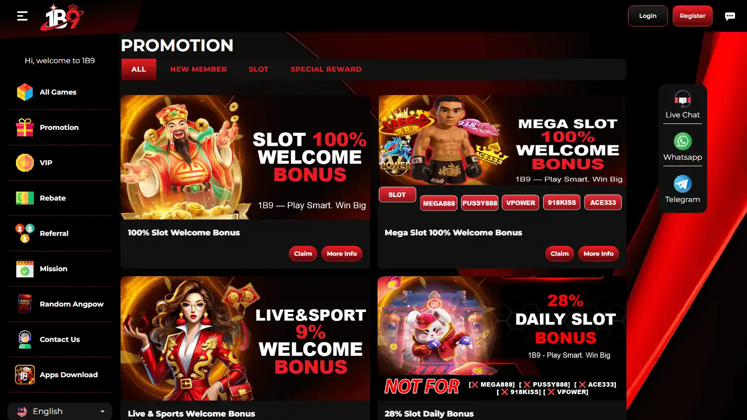 1B9 Casino screenshot 3