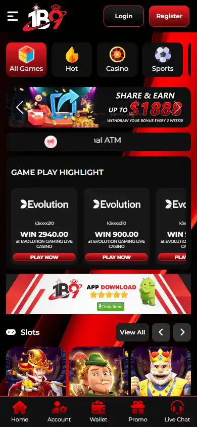 1B9 Casino screenshot 5