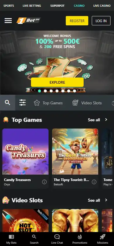1Bet Casino screenshot 5