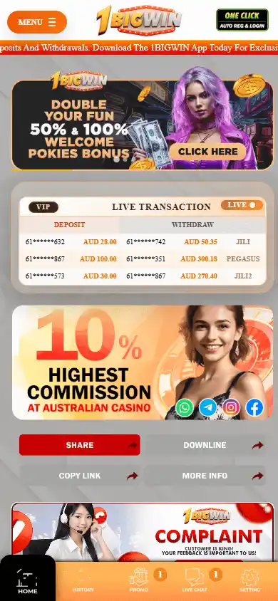 1BigWin Casino screenshot 3