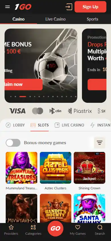 1Go Casino screenshot 4