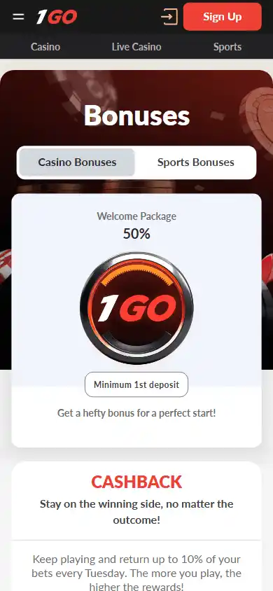 1Go Casino screenshot 5