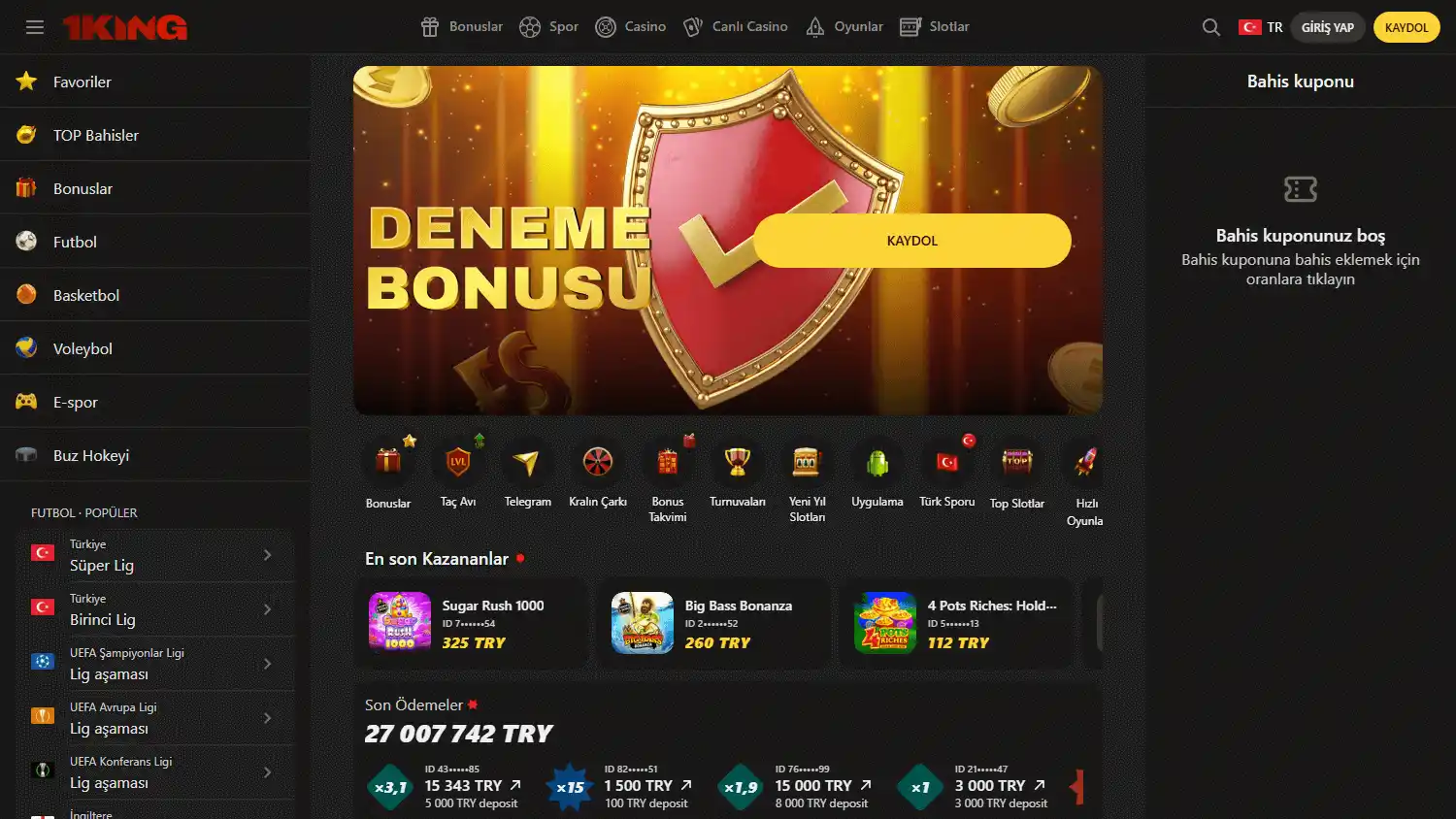 1King Casino screenshot 1