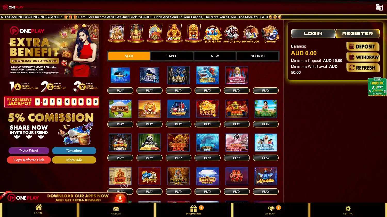 1PLAY Casino screenshot 2