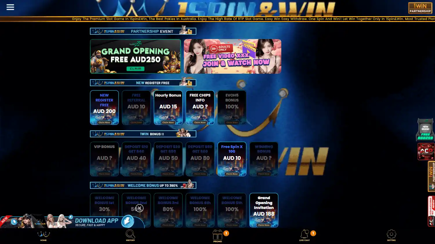 1Spin&Win Casino screenshot 2