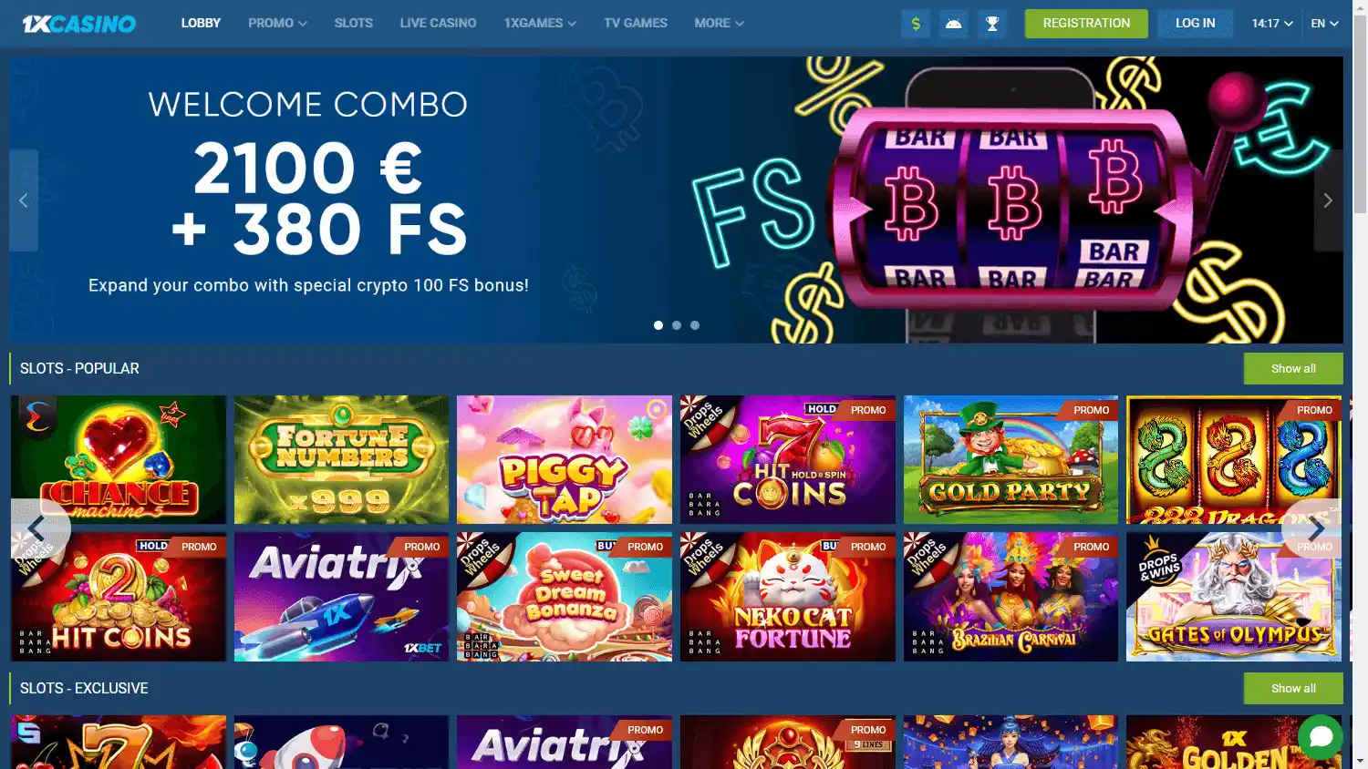 1xCasino screenshot 1