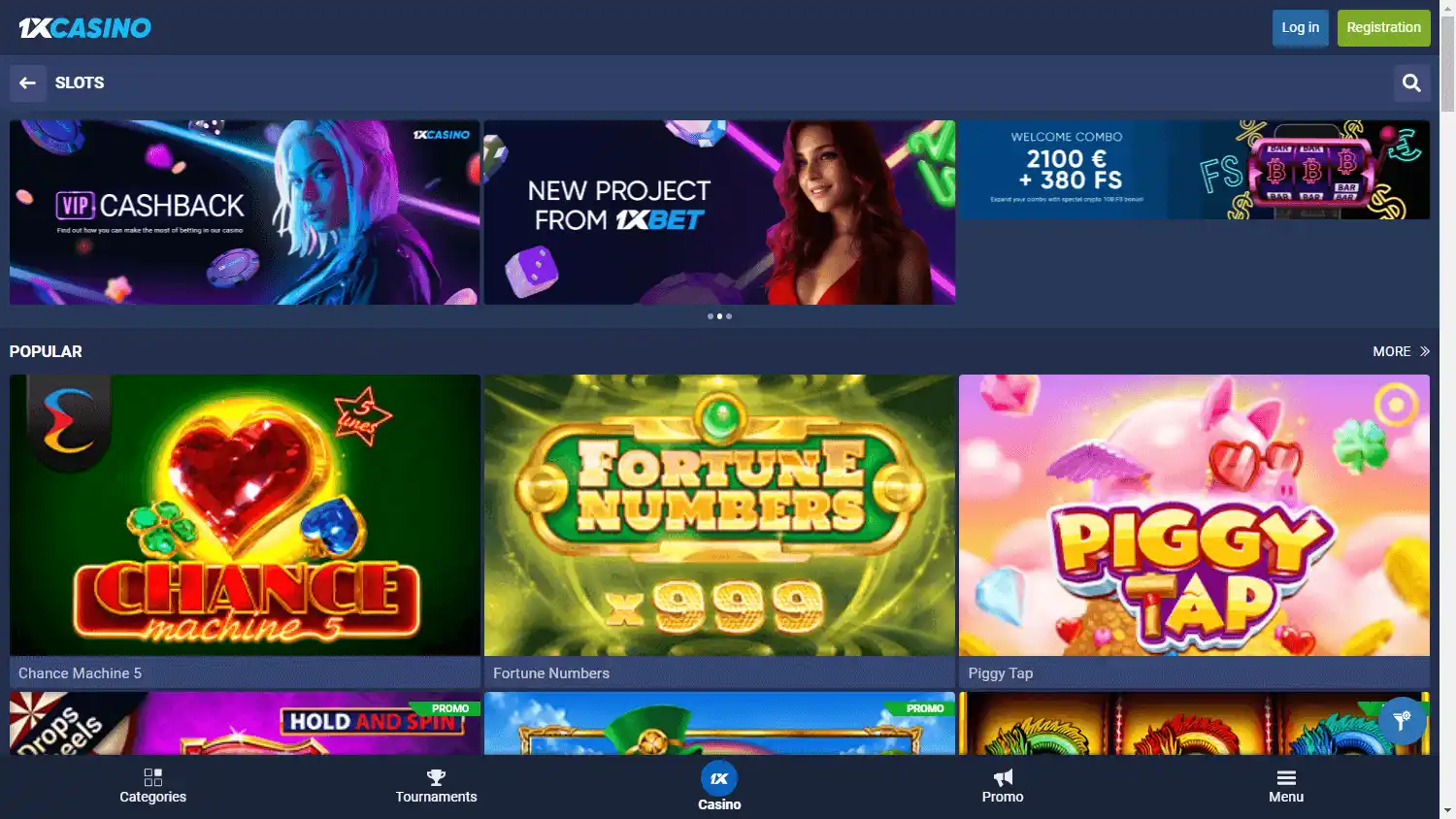 1xCasino screenshot 2