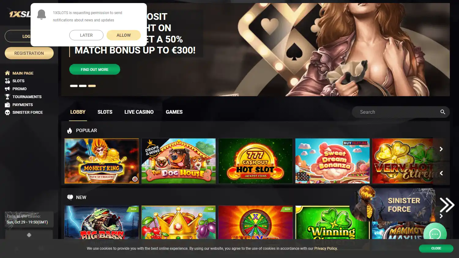 1xSlots Casino screenshot 1