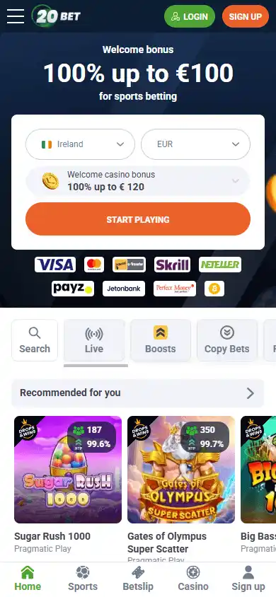 20Bet Casino screenshot 4