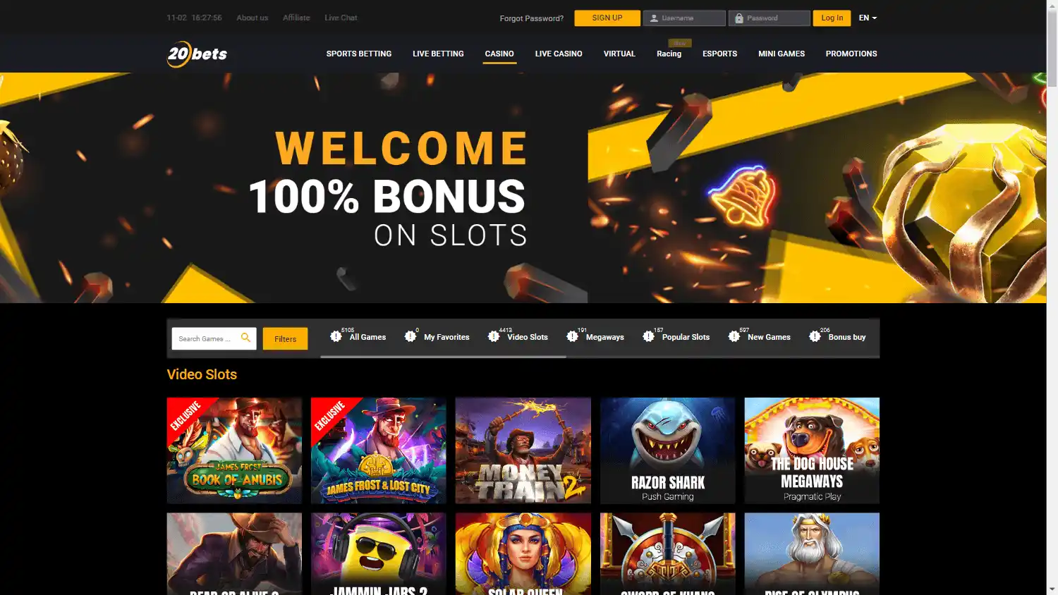 20bets Casino screenshot 2