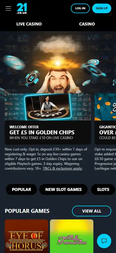 21.co.uk Casino screenshot 4