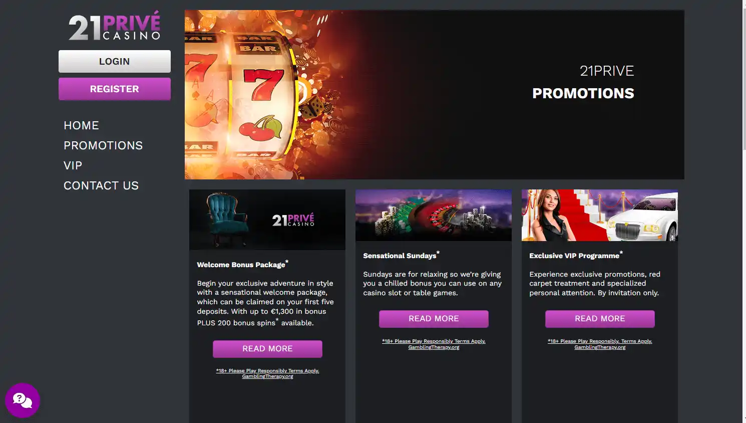 21 Prive Casino screenshot 2