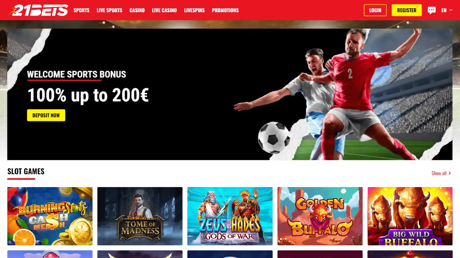 21bets Casino screenshot 1