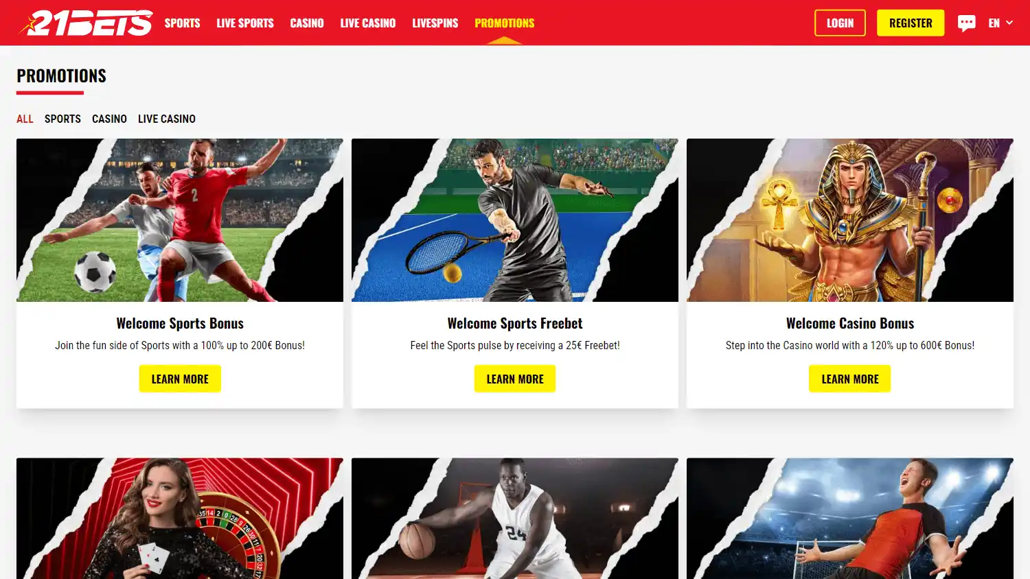 21bets Casino screenshot 3
