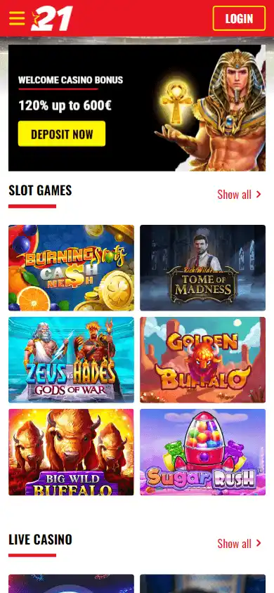 21bets Casino screenshot 4