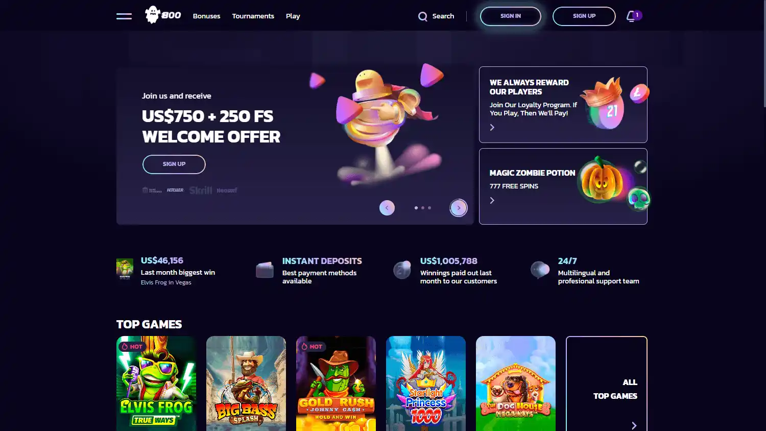 21bit Casino screenshot 1