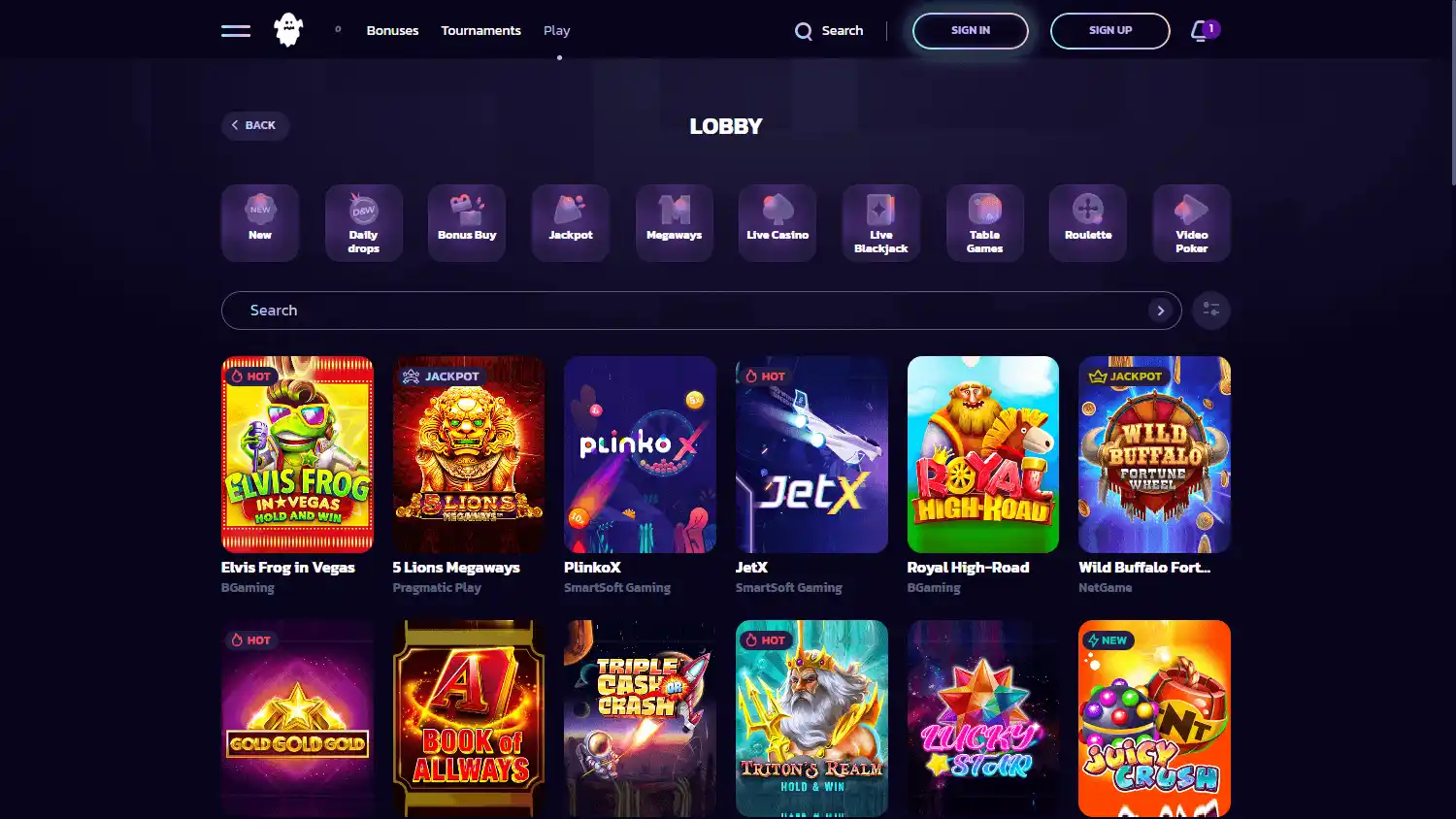 21bit Casino screenshot 2