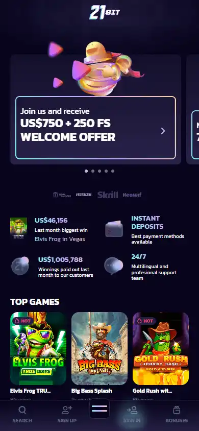 21bit Casino screenshot 4