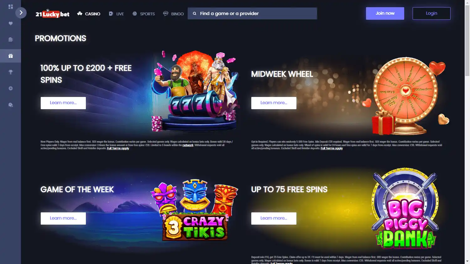 21LuckyBet Casino screenshot 3