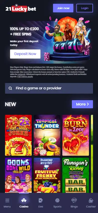 21LuckyBet Casino screenshot 4
