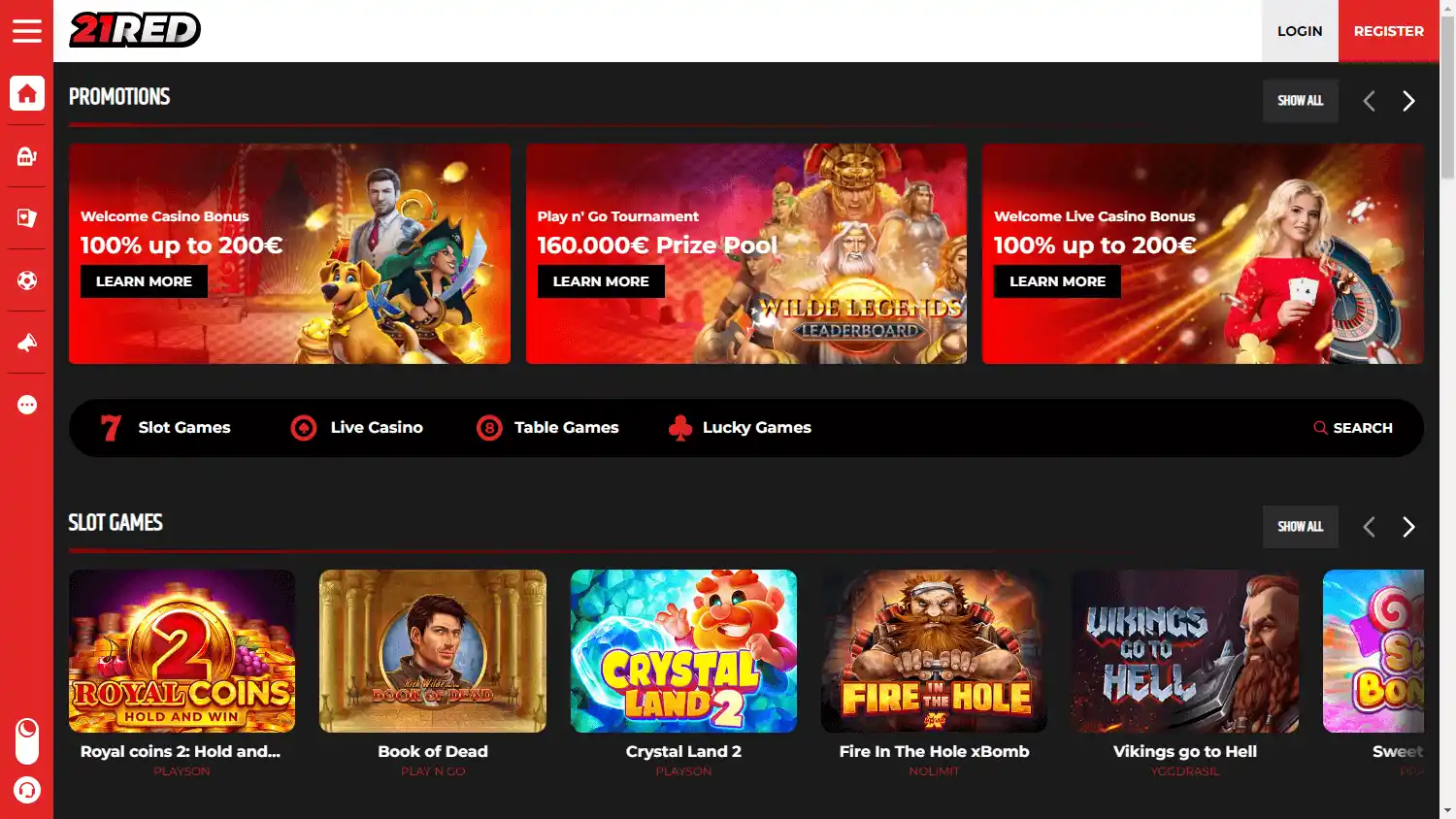 21Red Casino screenshot 1