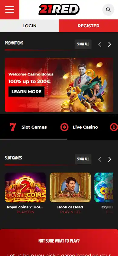 21Red Casino screenshot 4