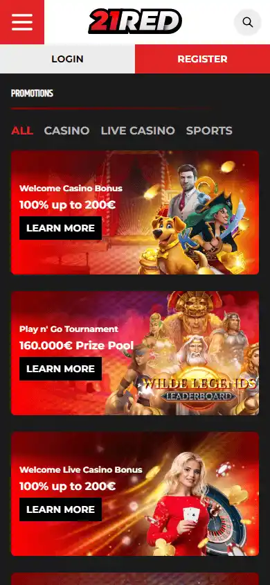 21Red Casino screenshot 6