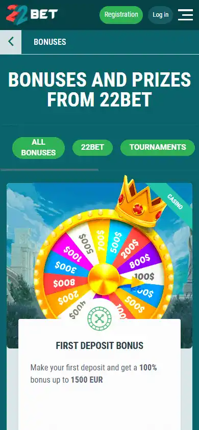 22bet Casino screenshot 6