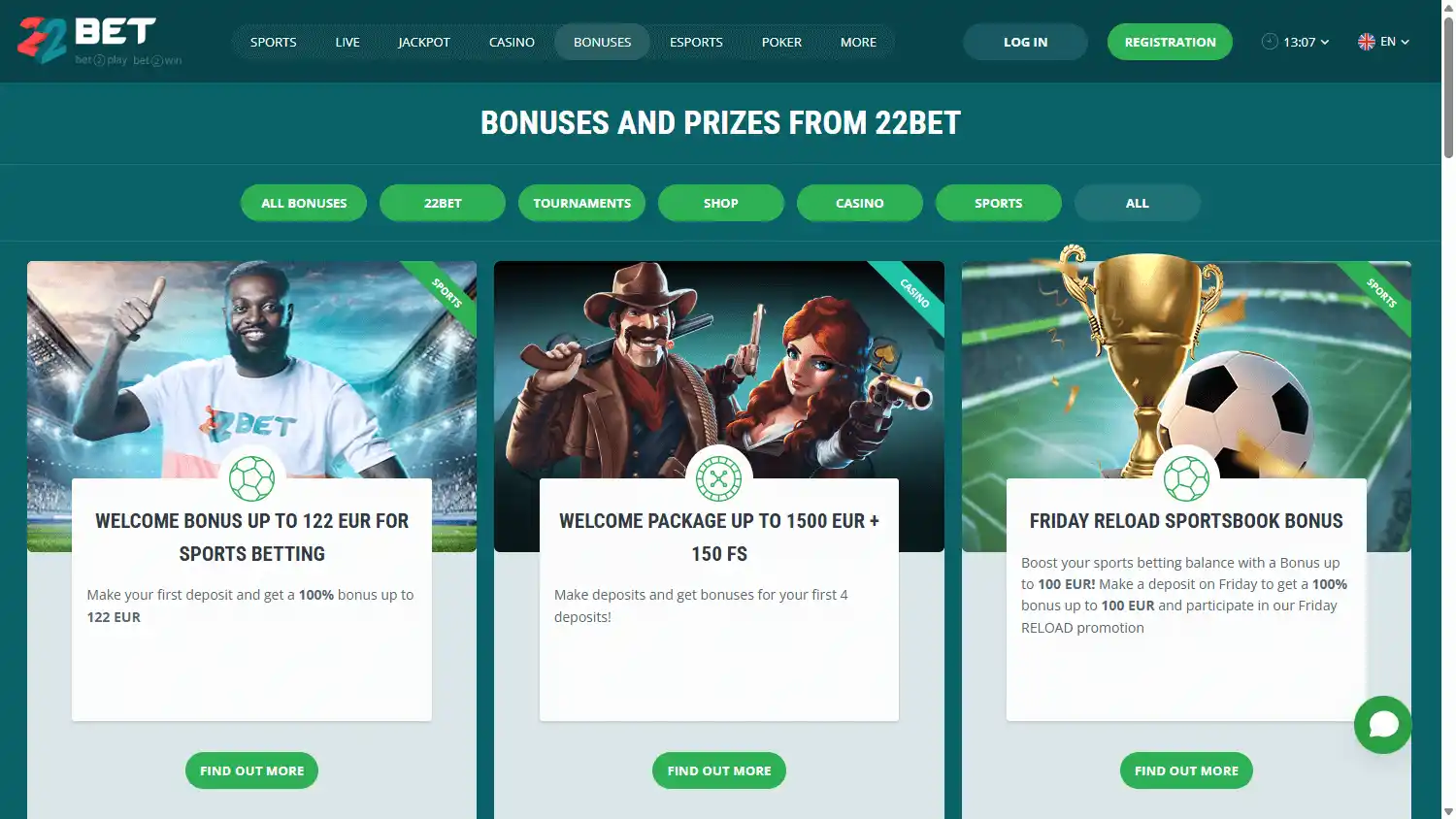 22bet Casino screenshot 4