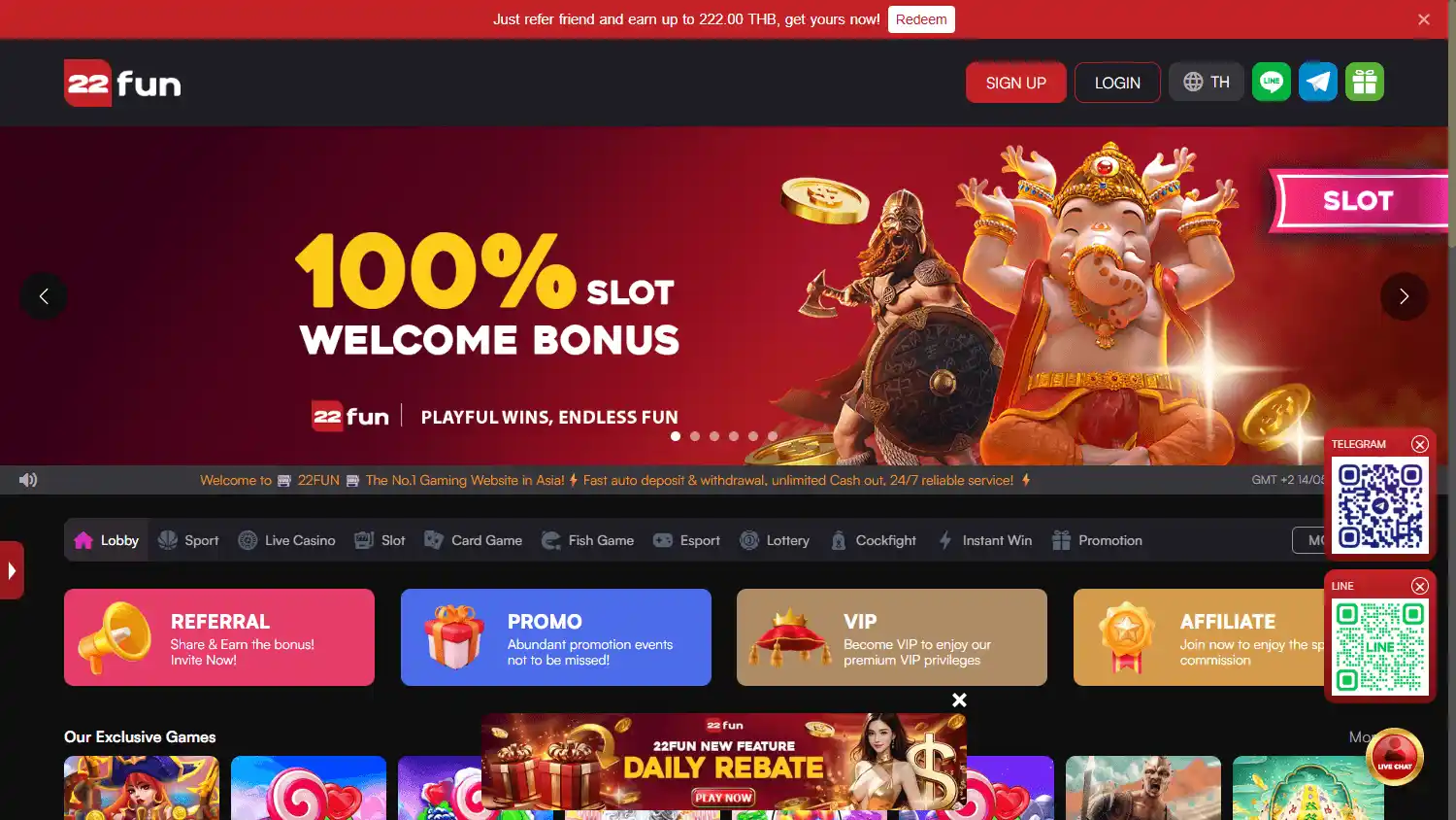 22Fun Casino screenshot 1